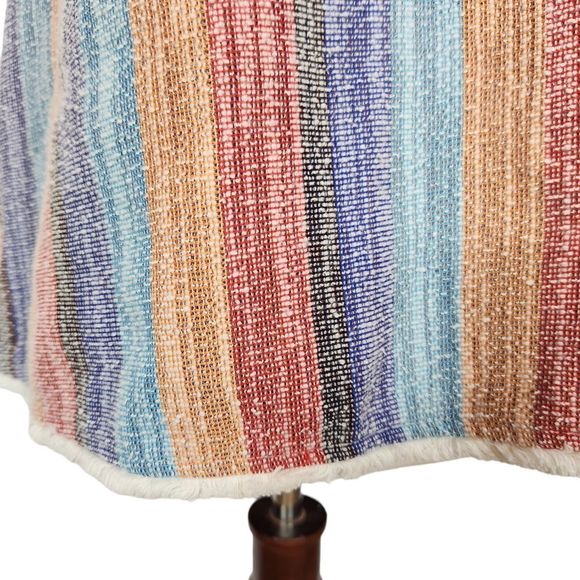 W5 Anthropologie Striped Colorful Knit Fringe Boho Sleeveless Halter Top Small - Picture 4 of 9